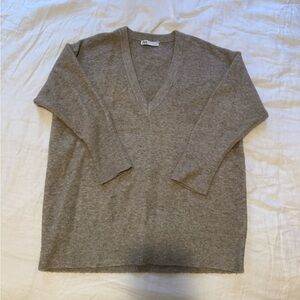 Zara Soft Gray/beige Knit sweater